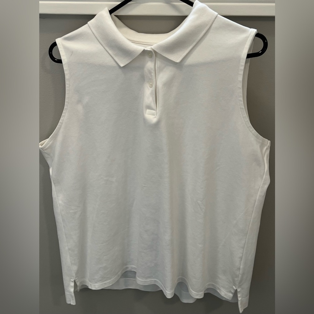 Croft & Barrow White Sleeveless Muscle Tee